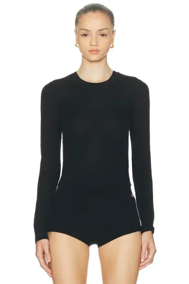 ÉTERNE Rib Stitch Cashmere Clark Sweater | Thumbnail 1