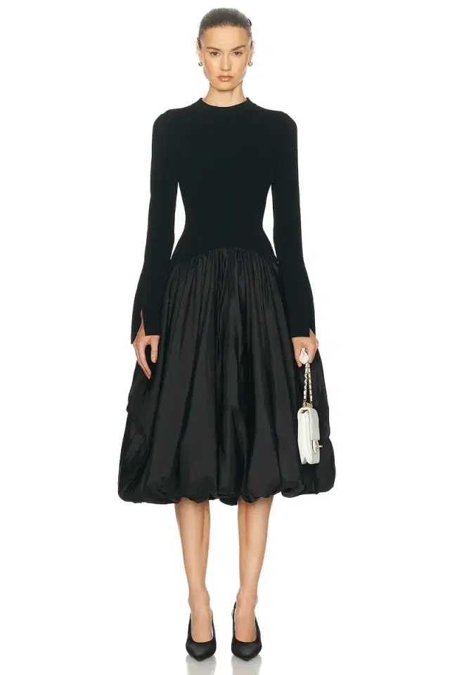 Kenlie Mock Neck Midi Dress