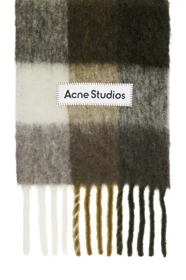 Acne Studios Mohair Checked Scarf | Thumbnail 3 Acne Studios Mohair Checked Scarf | Thumbnail 3