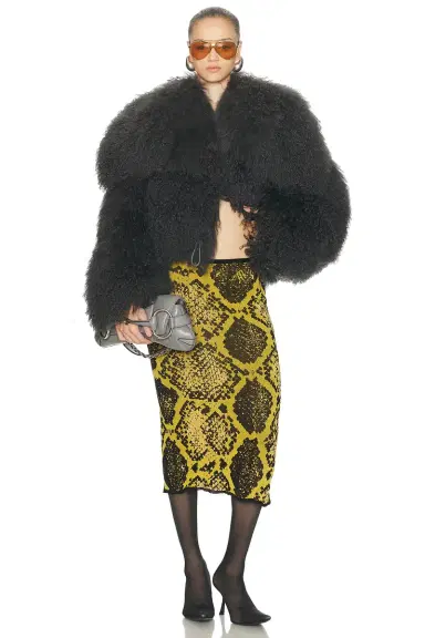 THE ATTICO Fur Bomber Jacket | Thumbnail 4