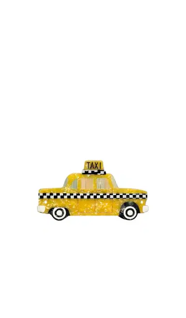 Solar Eclipse Hand-painted Yellow Taxi Cab Claw Hair Clip | Thumbnail 1