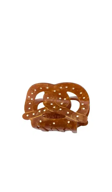 Solar Eclipse Hand-painted Pretzel Claw Hair Clip | Thumbnail 1 Solar Eclipse Hand-painted Pretzel Claw Hair Clip | Thumbnail 1