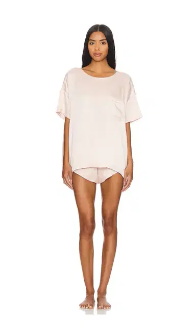 Lunya Washable Silk Tee Short Set | Thumbnail 1