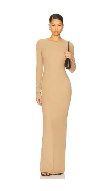 ÉTERNE Long Sleeve Crewneck Maxi Dress | Thumbnail 1
