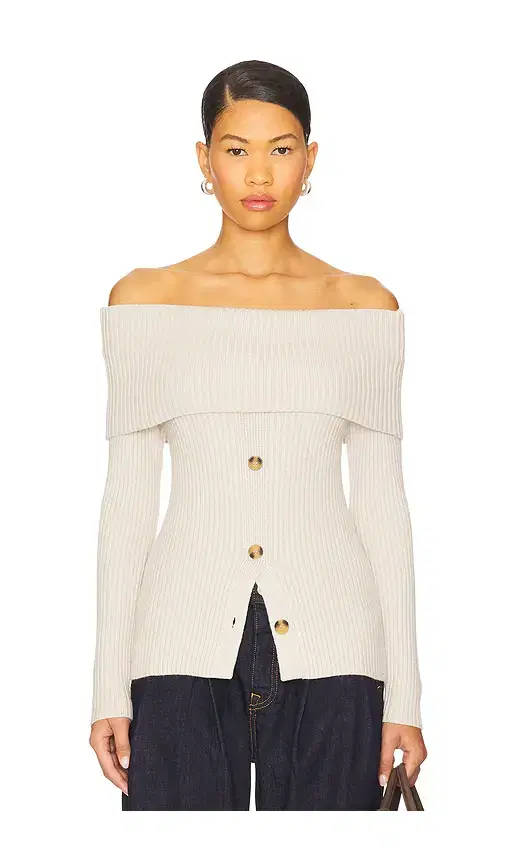 BLANKNYC Off The Shoulder Sweater Top
