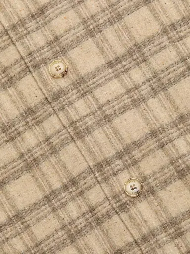FRAME Men's Wool-Blend Plaid Overshirt - Beige Multi | Thumbnail 7