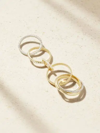 Yvonne Léon 9-karat Yellow And White Gold Diamond Ring | Thumbnail 3