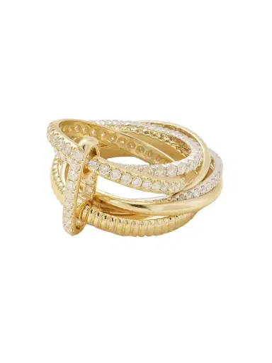 Yvonne Léon 9-karat Yellow And White Gold Diamond Ring | Thumbnail 1