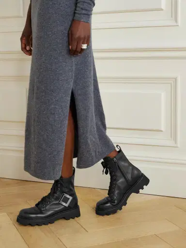 Roger Vivier Viv Rangers 40 Buckled Leather Ankle Boots | Thumbnail 2
