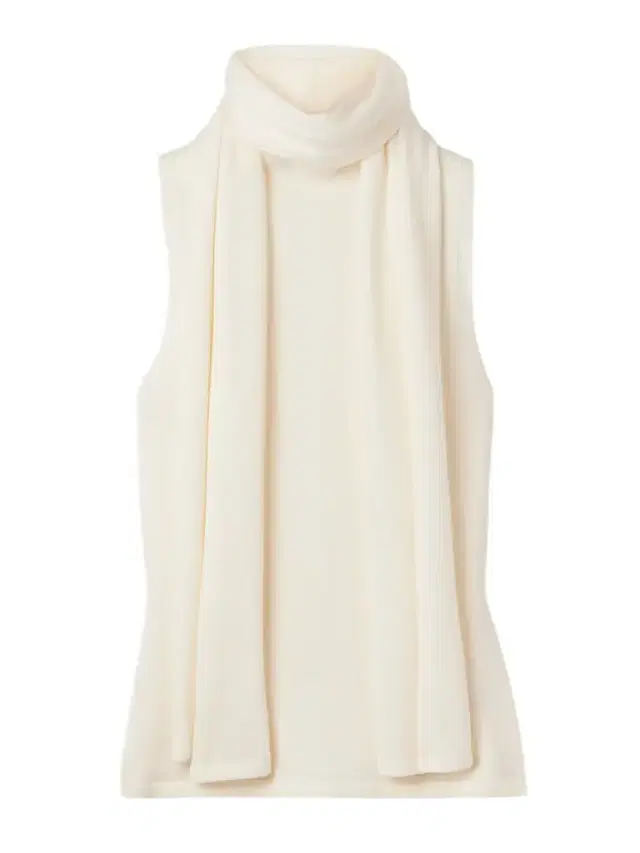 Staud Canal Scarf-detailed Wool Turtleneck Top