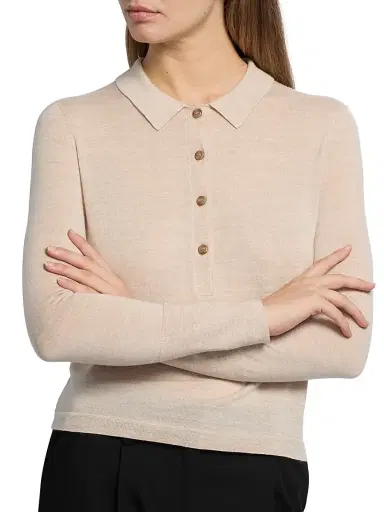 Jenni Kayne Women's Grayson Wool Polo Top | Thumbnail 6 Jenni Kayne Women's Grayson Wool Polo Top | Thumbnail 6