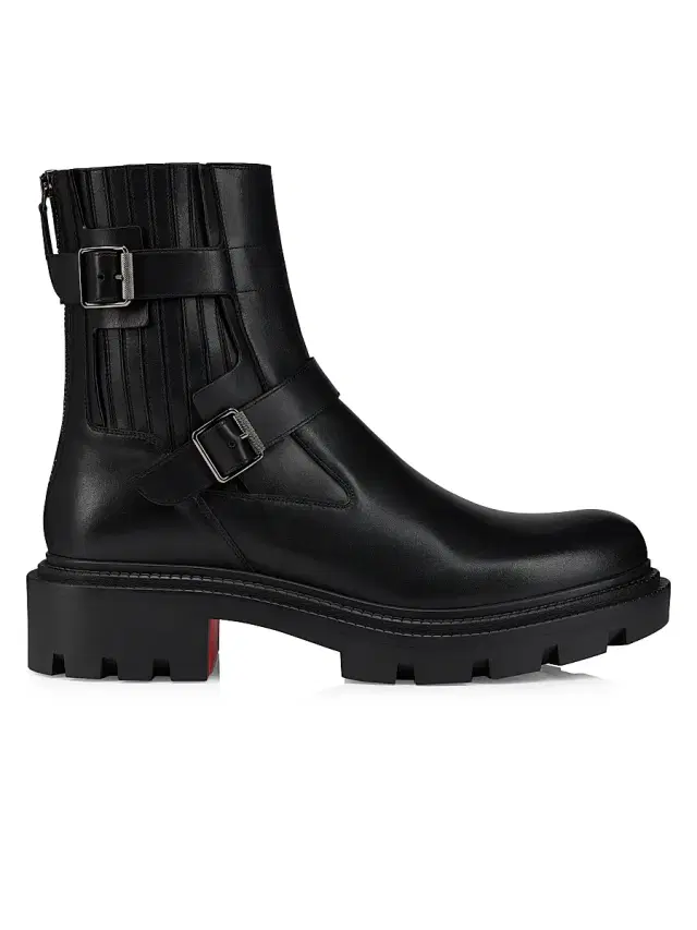 Men's Oxybootie College Leather Chelsea Booties - Black
