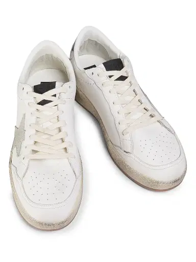 Golden Goose Men's Ballstar Leather Low-Top Sneakers | Thumbnail 4 Golden Goose Men's Ballstar Leather Low-Top Sneakers | Thumbnail 4