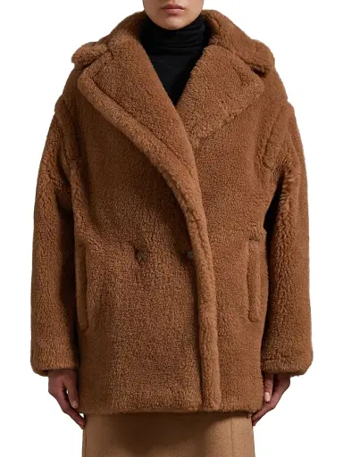 Max Mara Women's Short Teddy Bear Icon Coat - Camel - Size Large | Thumbnail 2 Max Mara Women's Short Teddy Bear Icon Coat - Camel - Size Large | Thumbnail 2