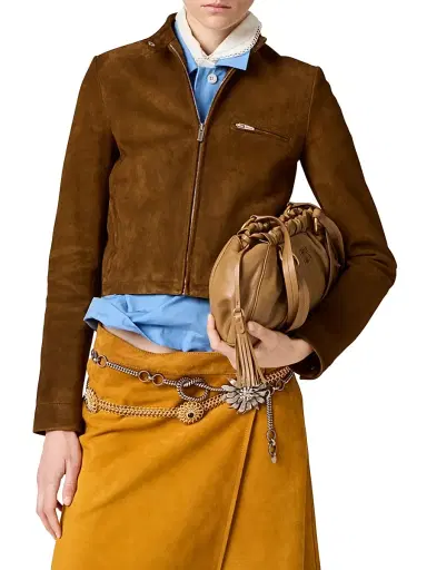 Miu Miu Women's Suede Jacket | Thumbnail 2 Miu Miu Women's Suede Jacket | Thumbnail 2