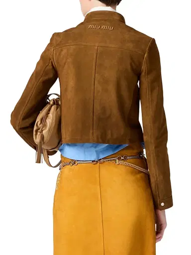 Miu Miu Women's Suede Jacket | Thumbnail 3 Miu Miu Women's Suede Jacket | Thumbnail 3