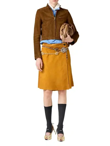 Miu Miu Women's Suede Jacket | Thumbnail 6 Miu Miu Women's Suede Jacket | Thumbnail 6