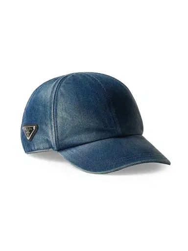 Prada Men's Denim Baseball Cap - Blue - Size Large | Thumbnail 1 Prada Men's Denim Baseball Cap - Blue - Size Large | Thumbnail 1