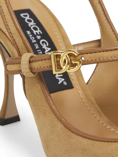 Dolce & Gabbana Women's Italian Tailoring DG Suede Pumps - Beige Camel - Size 10.5 | Thumbnail 5 Dolce & Gabbana Women's Italian Tailoring DG Suede Pumps - Beige Camel - Size 10.5 | Thumbnail 5