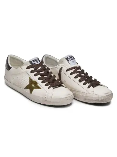 Golden Goose Men's Super-Star Leather Low-Top Sneakers | Thumbnail 2 Golden Goose Men's Super-Star Leather Low-Top Sneakers | Thumbnail 2