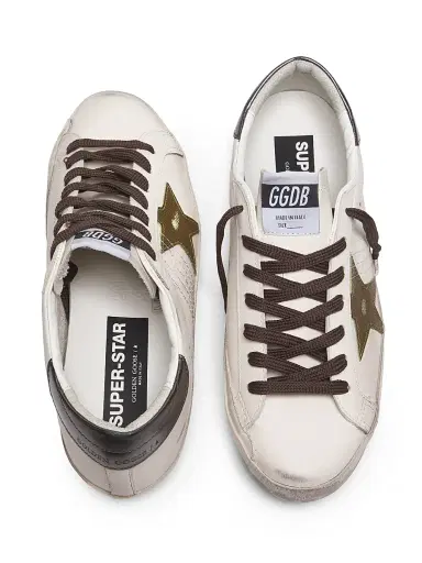 Golden Goose Men's Super-Star Leather Low-Top Sneakers | Thumbnail 4 Golden Goose Men's Super-Star Leather Low-Top Sneakers | Thumbnail 4