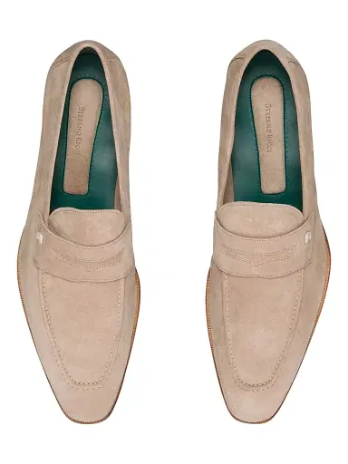 Stefano Ricci Men's Suede Loafers - Beige | Thumbnail 4 Stefano Ricci Men's Suede Loafers - Beige | Thumbnail 4