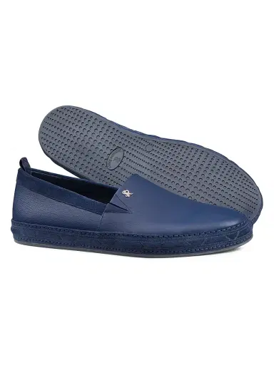 Stefano Ricci Men's Calfskin Leather Loafers - Blue - Size 8 | Thumbnail 3
