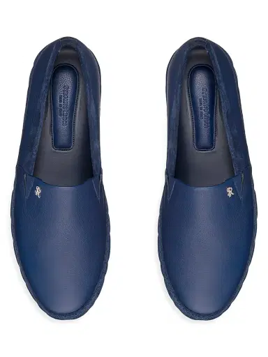 Stefano Ricci Men's Calfskin Leather Loafers - Blue - Size 8 | Thumbnail 4