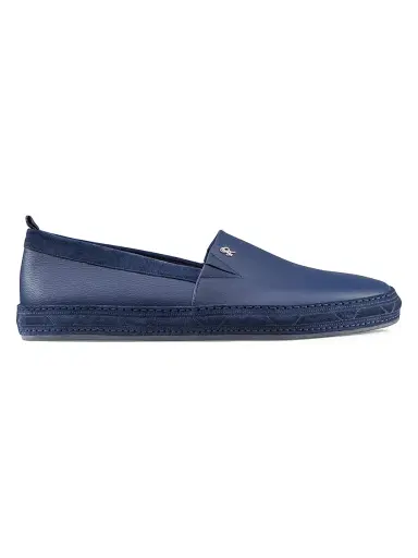 Stefano Ricci Men's Calfskin Leather Loafers - Blue - Size 8 | Thumbnail 1