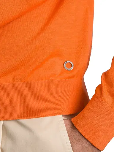 Stefano Ricci Men's Cashmere-Wool Polo Shirt - Orange - Size 52 | Thumbnail 5