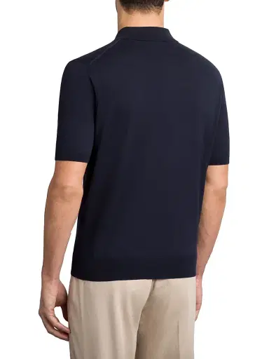 Stefano Ricci Men's Three Button Polo Shirt - Dark Blue - Size 48 | Thumbnail 3 Stefano Ricci Men's Three Button Polo Shirt - Dark Blue - Size 48 | Thumbnail 3