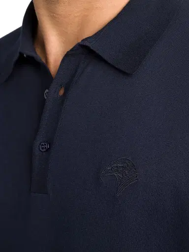 Stefano Ricci Men's Three Button Polo Shirt - Dark Blue - Size 48 | Thumbnail 5 Stefano Ricci Men's Three Button Polo Shirt - Dark Blue - Size 48 | Thumbnail 5