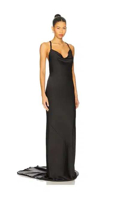 Norma Kamali Cross Back Bias Gown | Thumbnail 2 Norma Kamali Cross Back Bias Gown | Thumbnail 2