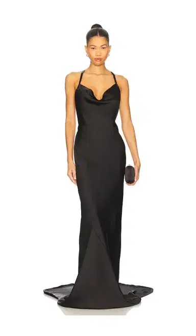 Norma Kamali Cross Back Bias Gown | Thumbnail 1 Norma Kamali Cross Back Bias Gown | Thumbnail 1