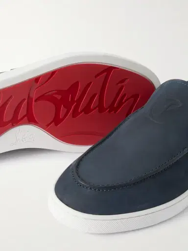 Christian Louboutin Moonboat Logo-Embossed Nubuck Loafers - Men | Thumbnail 5 Christian Louboutin Moonboat Logo-Embossed Nubuck Loafers - Men | Thumbnail 5
