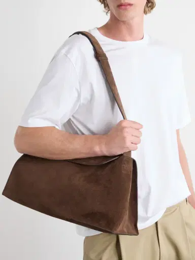 Studio Nicholson Shiboru Suede Messenger Bag - Men | Thumbnail 3