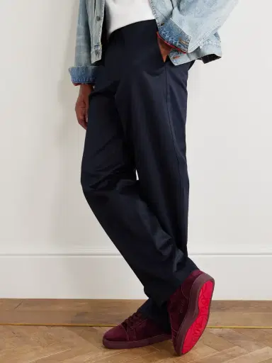 Christian Louboutin Louis Junior Grosgrain-Trimmed Suede Sneakers - Men | Thumbnail 2 Christian Louboutin Louis Junior Grosgrain-Trimmed Suede Sneakers - Men | Thumbnail 2