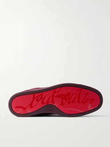 Christian Louboutin Louis Junior Grosgrain-Trimmed Suede Sneakers - Men | Thumbnail 3 Christian Louboutin Louis Junior Grosgrain-Trimmed Suede Sneakers - Men | Thumbnail 3