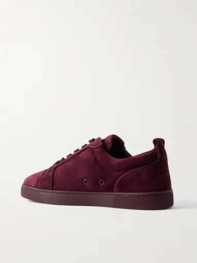 Christian Louboutin Louis Junior Grosgrain-Trimmed Suede Sneakers - Men | Thumbnail 4 Christian Louboutin Louis Junior Grosgrain-Trimmed Suede Sneakers - Men | Thumbnail 4