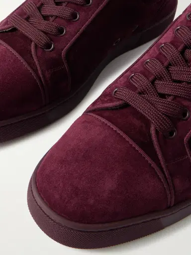 Christian Louboutin Louis Junior Grosgrain-Trimmed Suede Sneakers - Men | Thumbnail 5 Christian Louboutin Louis Junior Grosgrain-Trimmed Suede Sneakers - Men | Thumbnail 5