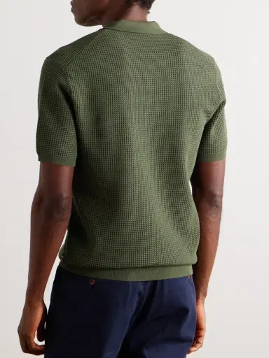 Orlebar Brown Roddy Waffle-Knit LENZING™ ECOVERO™-Blend Polo Shirt - Men | Thumbnail 3 Orlebar Brown Roddy Waffle-Knit LENZING™ ECOVERO™-Blend Polo Shirt - Men | Thumbnail 3