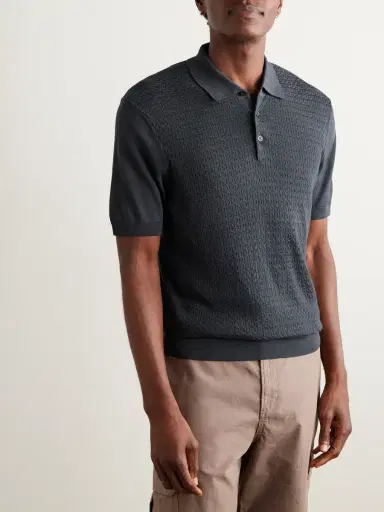 Orlebar Brown Burnham Slim-Fit Silk and Cotton-Blend Polo Shirt - Men | Thumbnail 3 Orlebar Brown Burnham Slim-Fit Silk and Cotton-Blend Polo Shirt - Men | Thumbnail 3