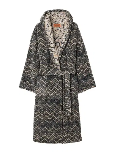 Missoni Striped Cotton-Terry Jacquard Hooded Robe - Men | Thumbnail 1