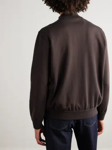 Loro Piana Whitney Ribbed Cotton, Silk and Cashmere-Blend Sweater - Men | Thumbnail 3 Loro Piana Whitney Ribbed Cotton, Silk and Cashmere-Blend Sweater - Men | Thumbnail 3
