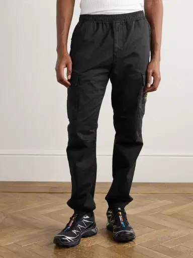 Stone Island Tapered Organic Cotton-Blend Cargo Trousers - Men | Thumbnail 3 Stone Island Tapered Organic Cotton-Blend Cargo Trousers - Men | Thumbnail 3