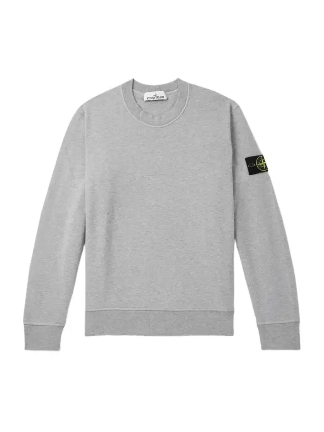 Logo-Appliquéd Garment-Dyed Organic Cotton-Jersey Sweatshirt - Men Logo-Appliquéd Garment-Dyed Organic Cotton-Jersey Sweatshirt - Men