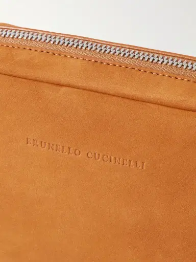Brunello Cucinelli Suede Wash Bag - Men | Thumbnail 3