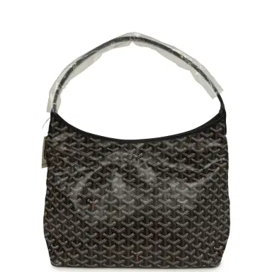 goyard Goyard Goyardine Black Boheme Hobo Bag Palladium Hardware | Thumbnail 1 goyard Goyard Goyardine Black Boheme Hobo Bag Palladium Hardware | Thumbnail 1