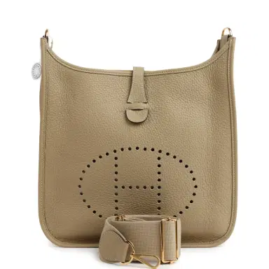 HERMÈS Hermes Evelyne III PM Trench Clemence Gold Hardware | Thumbnail 1 HERMÈS Hermes Evelyne III PM Trench Clemence Gold Hardware | Thumbnail 1
