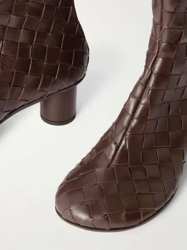 Bottega Veneta Atomic Intrecciato Leather Ankle Boots | Thumbnail 4 Bottega Veneta Atomic Intrecciato Leather Ankle Boots | Thumbnail 4